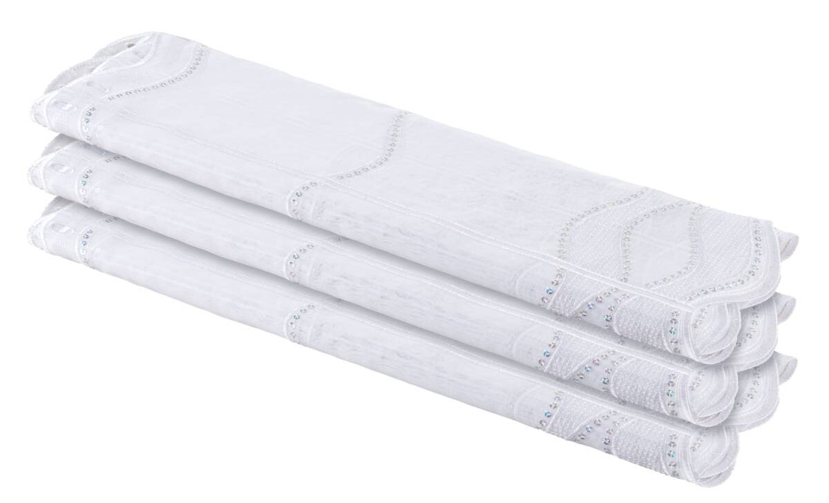 Scheibengardinen-Meterware Lucia weiß H: ca. 60 cm