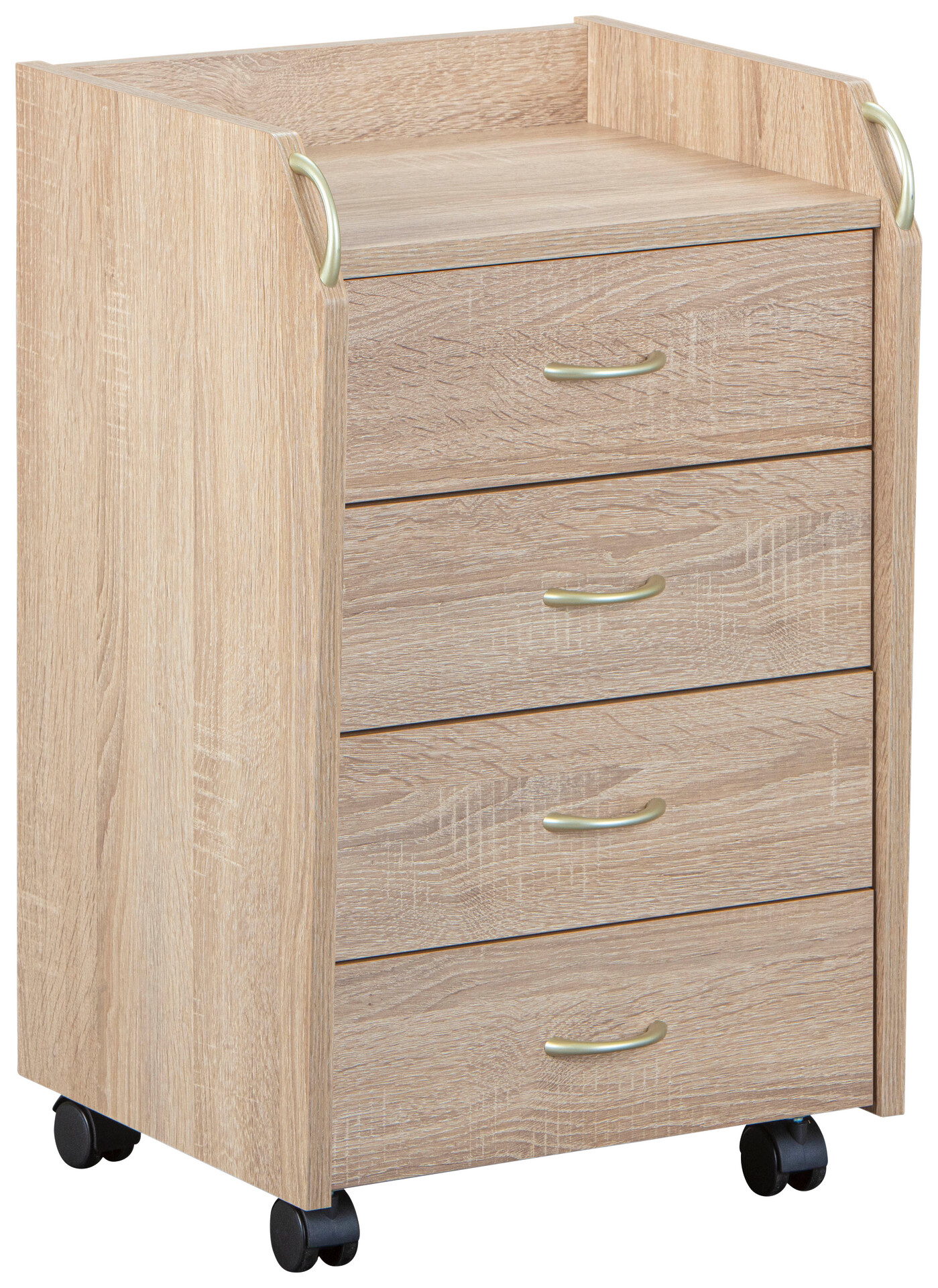 Rollcontainer Novi Eiche Sonoma Nachbildung B/H/T: ca. 40x65x36 cm