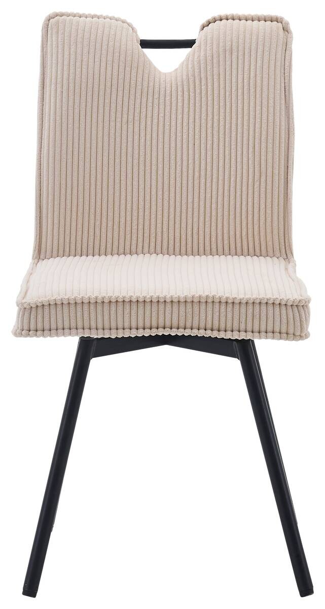 Stuhl Lara beige Kord B/H/T: ca. 47x89x58 cm