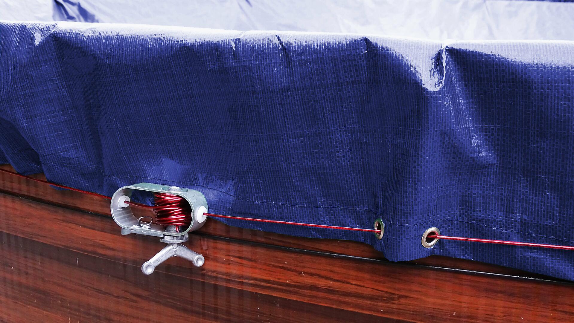 Grasekamp Abdeckplane für Pool oval royalblau Kunststoff B/L: ca. 400x800 cm