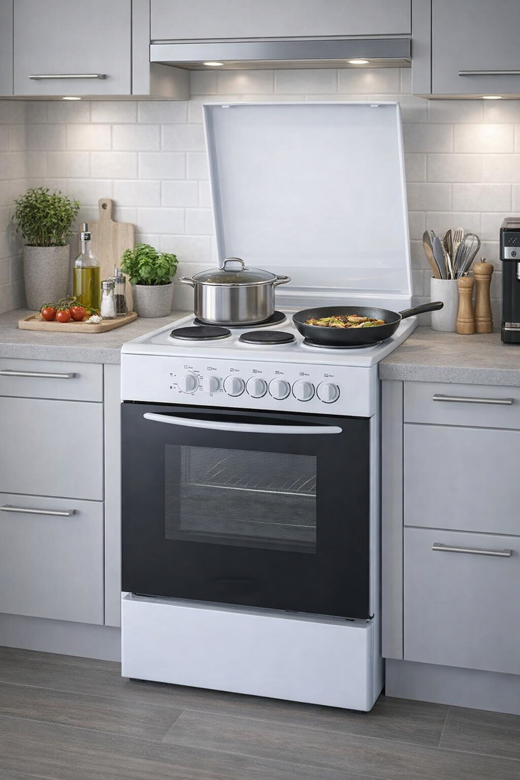 Stand-Elektroherd EH-50KPD49 weiß B/H/T: ca. 49,5x86,5x64,6 cm