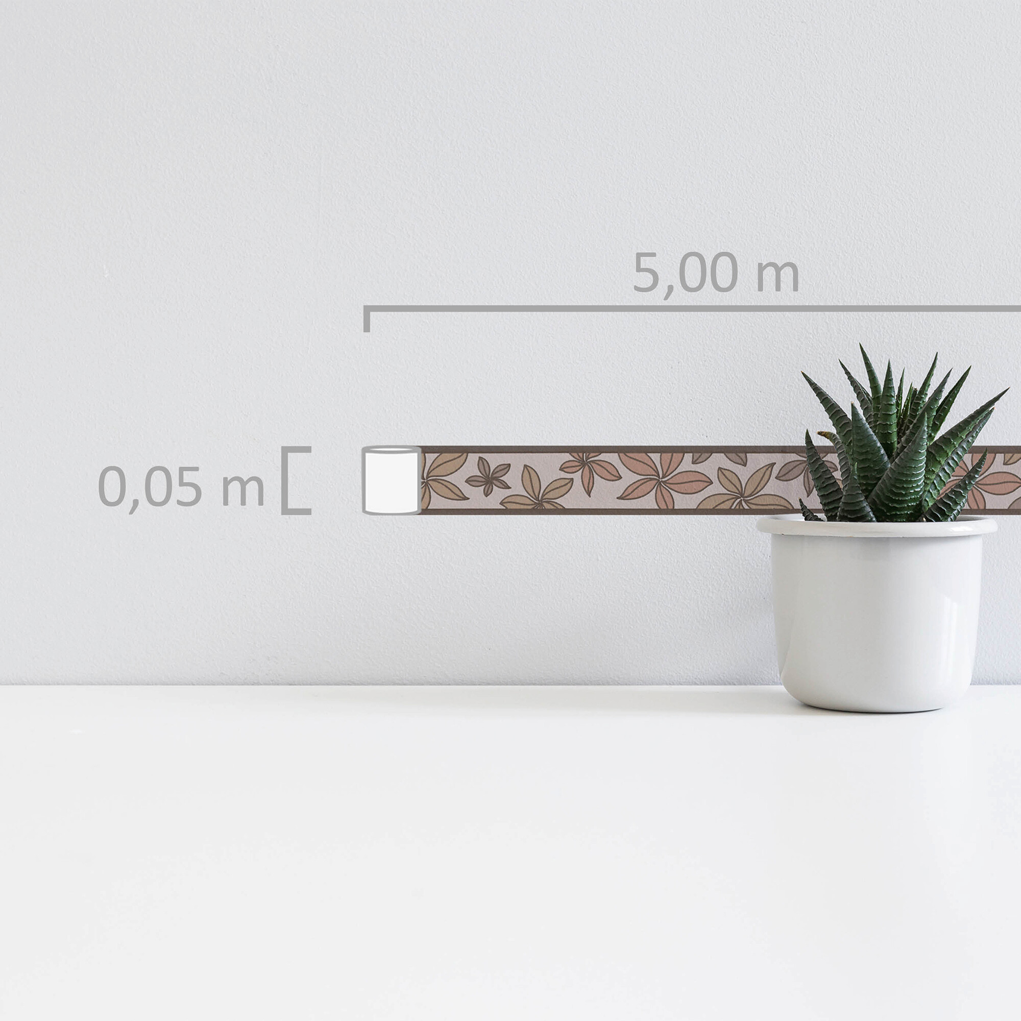 A.S.Creation Bordüre grau braun B/H/D: ca. 5x500x10,5 cm