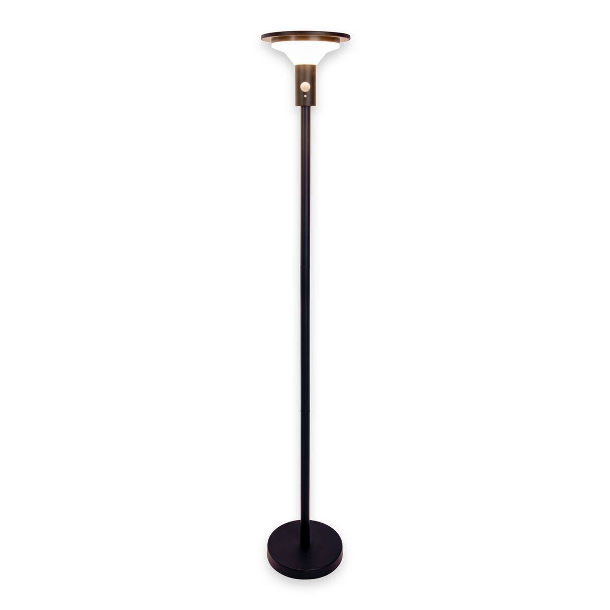 LED-Solarleuchte 2071622 schwarz Edelstahl Kunststoff H/D: ca. 140x21 cm