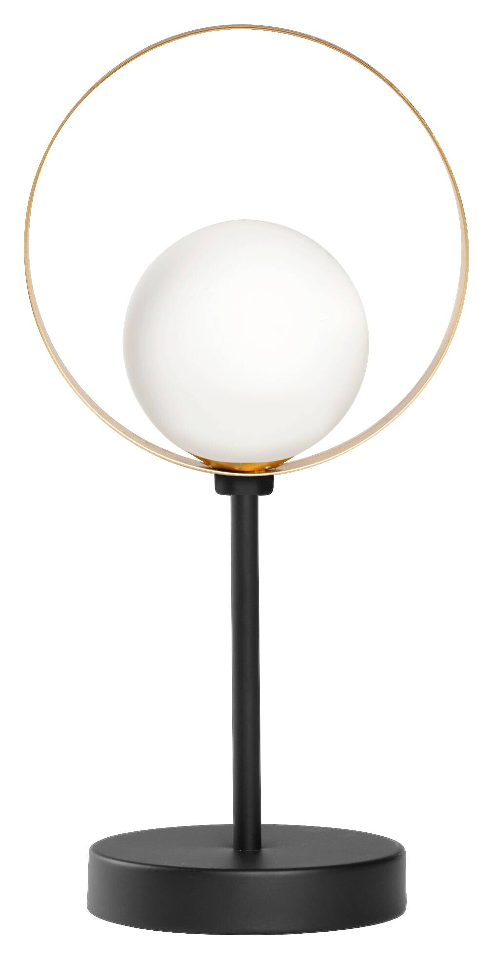 LEDVANCE Tischleuchte Memphis schwarz gold weiß Metall Glas B/H/L: ca. 13x36,5x18 cm G9 1 Brennstellen