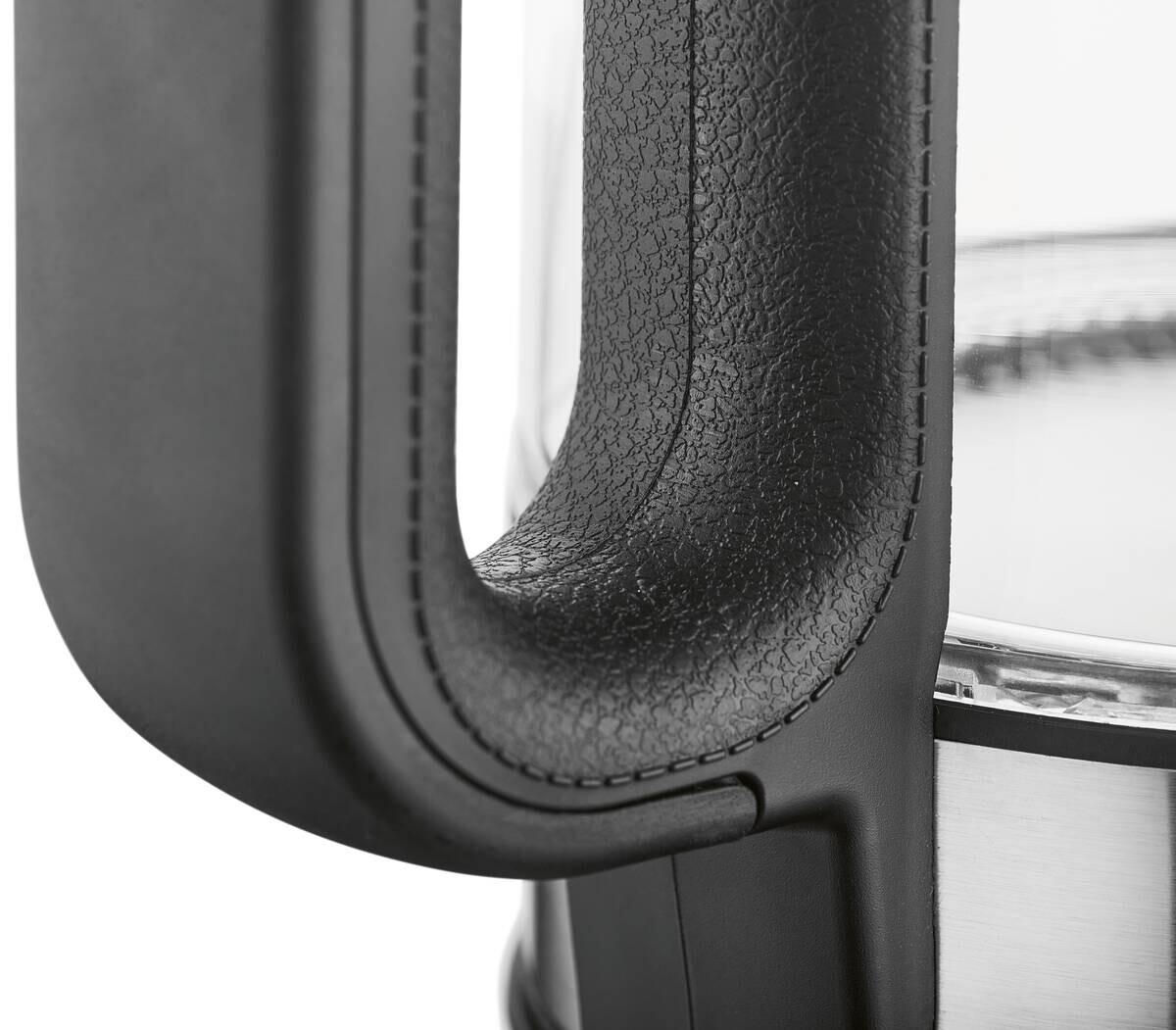 GOURMETmaxx Wasserkocher schwarz silber Glas Edelstahl B/H/L: ca. 15x24x21 cm ca. 1,7 l