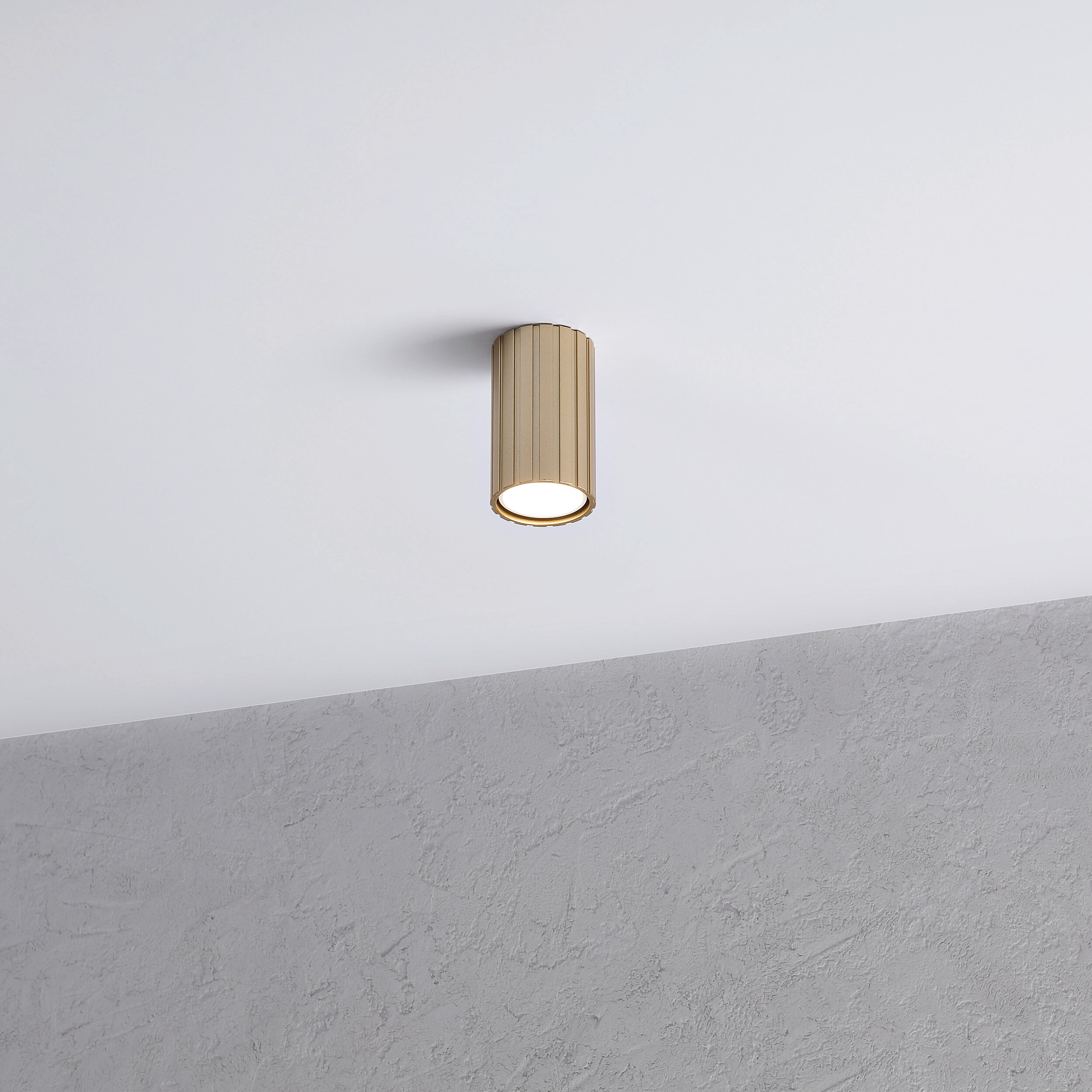 Lamkur Strahler Prisma gold Stahl B/H/L: ca. 6,5x10x6,5 cm 1 Brennstellen