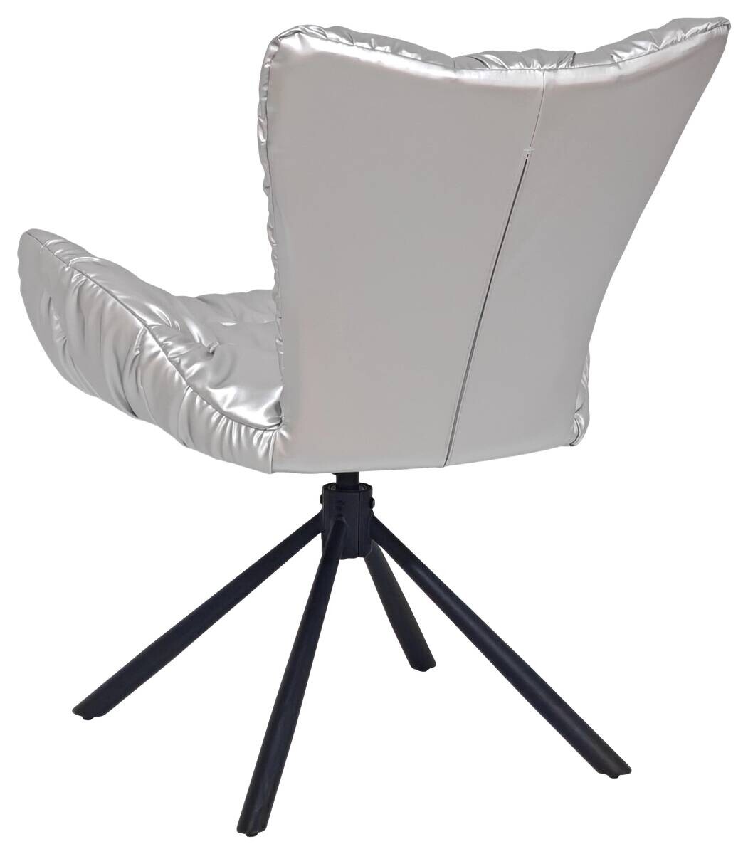 Drehstuhl Brest silber Kunstleder Nylon B/T: ca. 67x65 cm