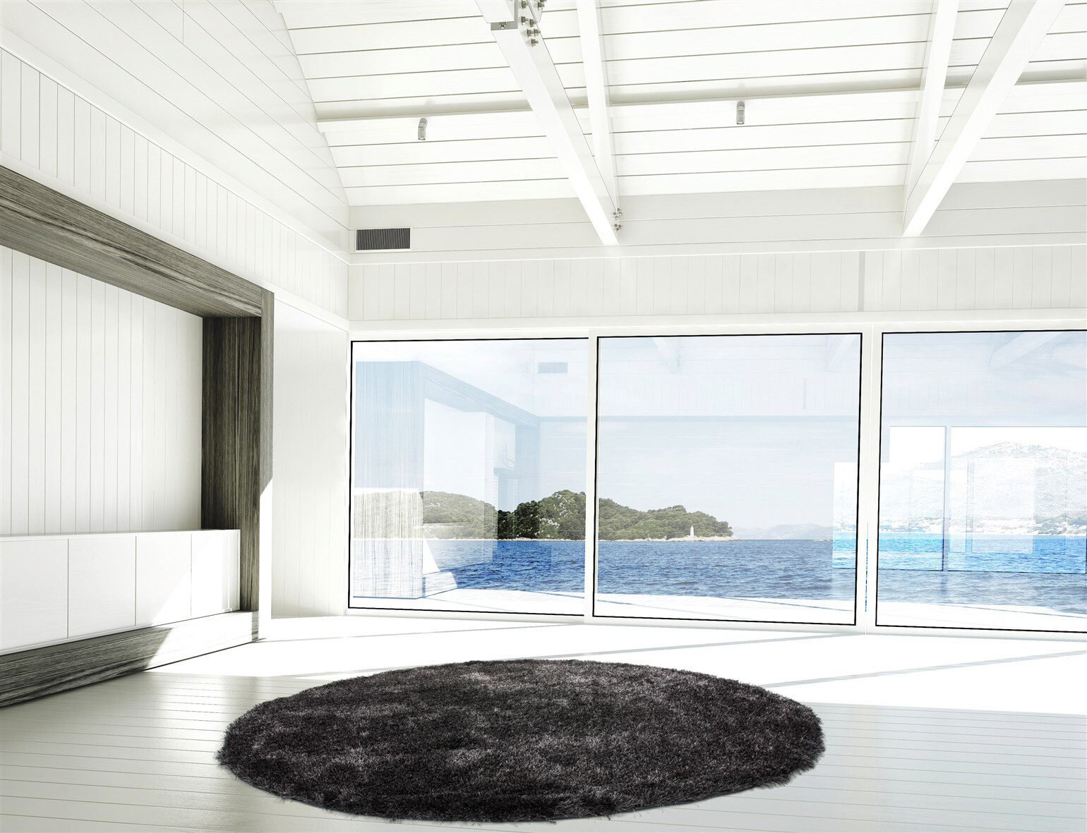 Kayoom Hochflorteppich Diamond 725 anthrazit B/H/L: ca. 120x4x120 cm