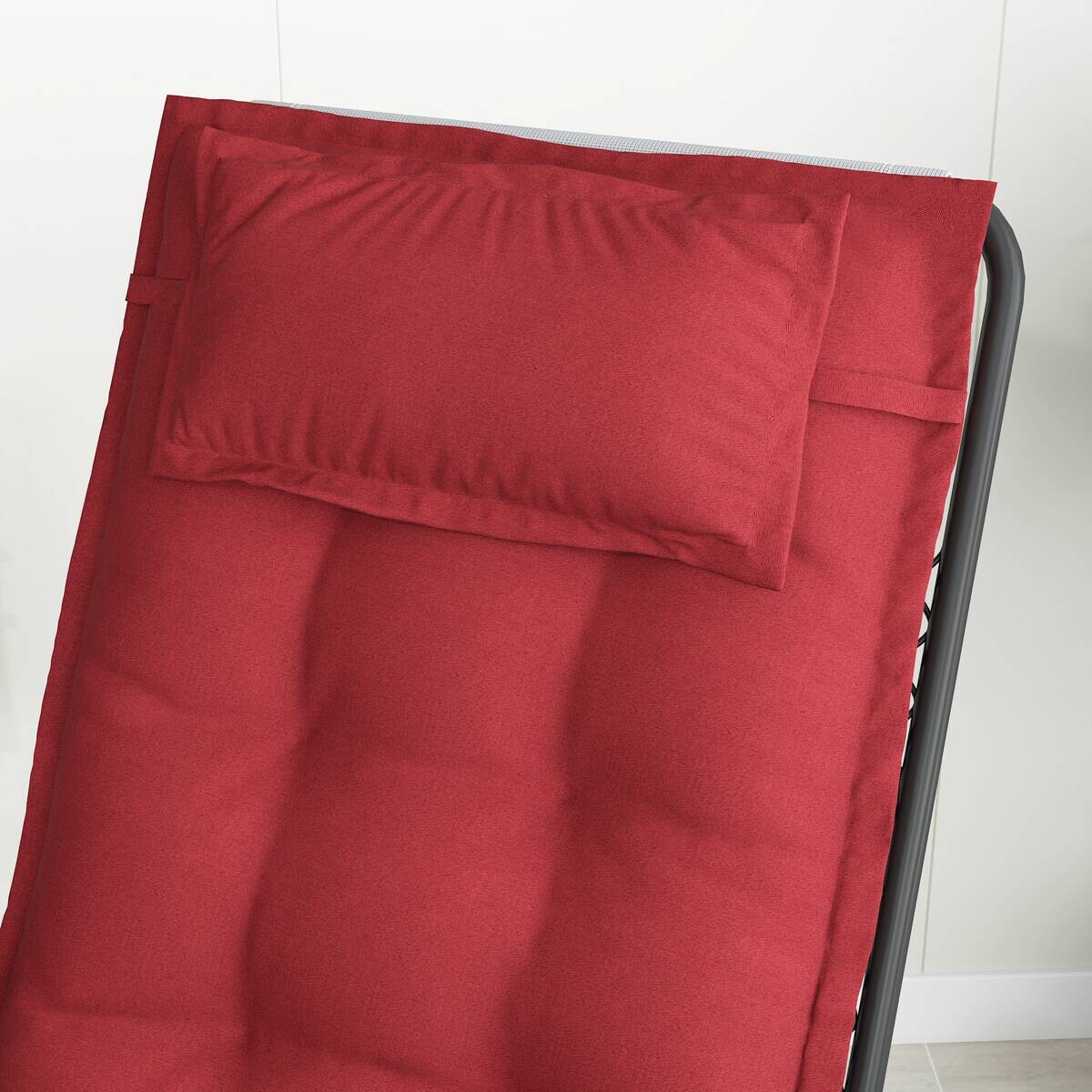 Outsunny Liegenauflage 2er Set weinrot Polyester B/H/L: ca. 50x5x116 cm