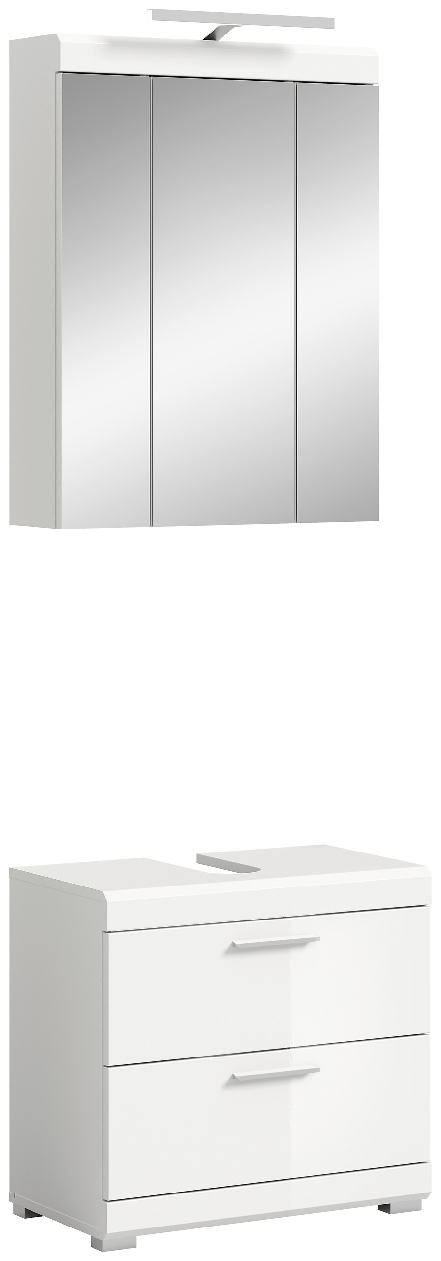 Badezimmer-Set Scout weiß weiß Hochglanz B/H/T: ca. 60x191x37 cm