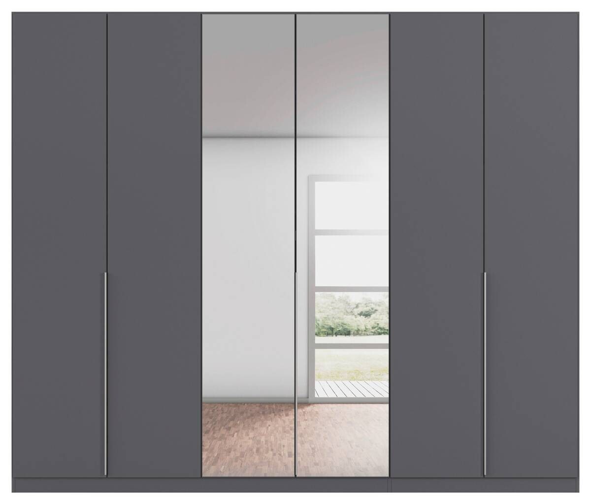 Kleiderschrank Alabama grau B/H/T: ca. 271x229x54 cm