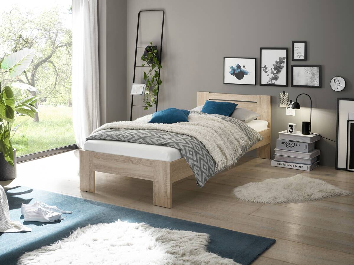 Futonbett Cannes Eiche Sonoma Nachbildung Liegefläche B/L: ca. 90x200 cm