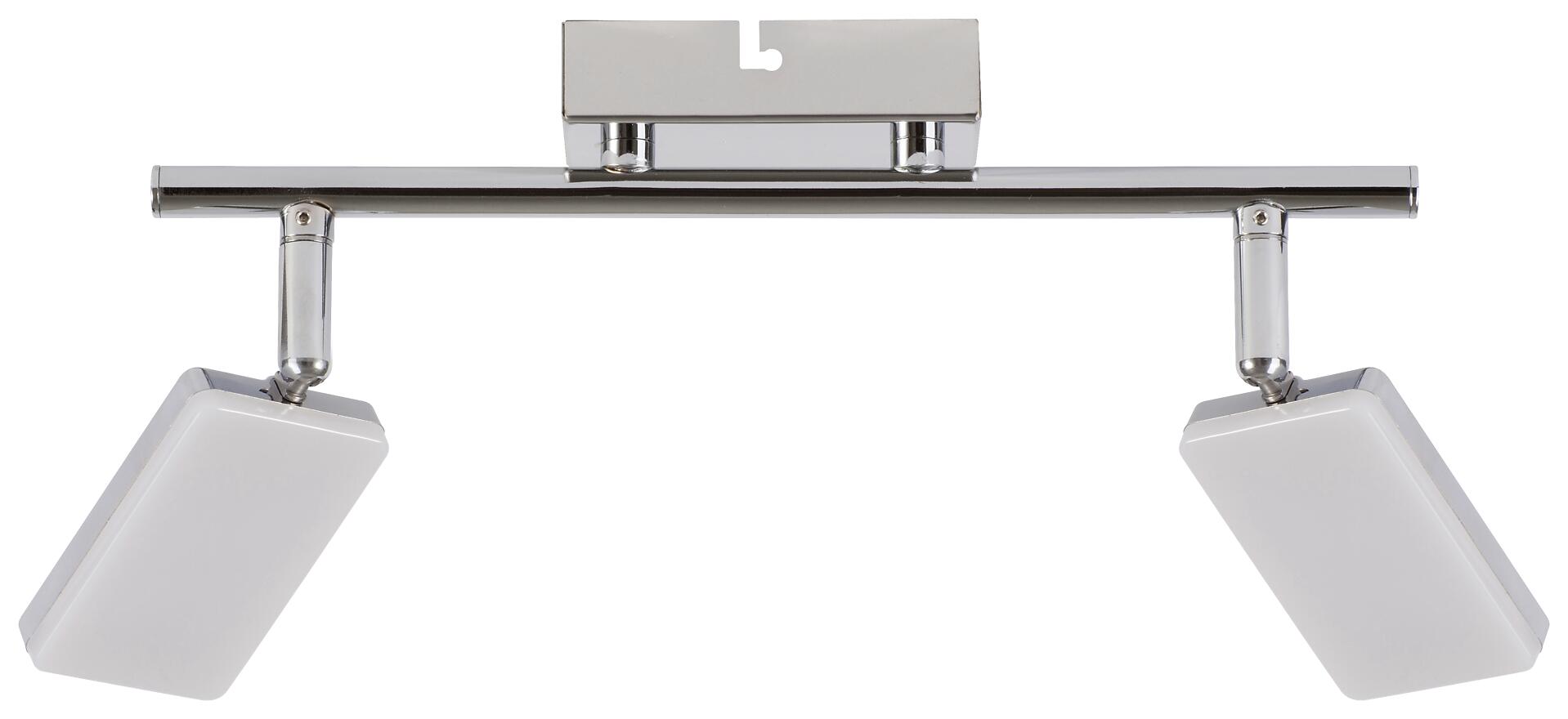 POCOline Spotbalken Chrissy Chrom Metall Kunststoff L: ca. 30 cm 2 Brennstellen