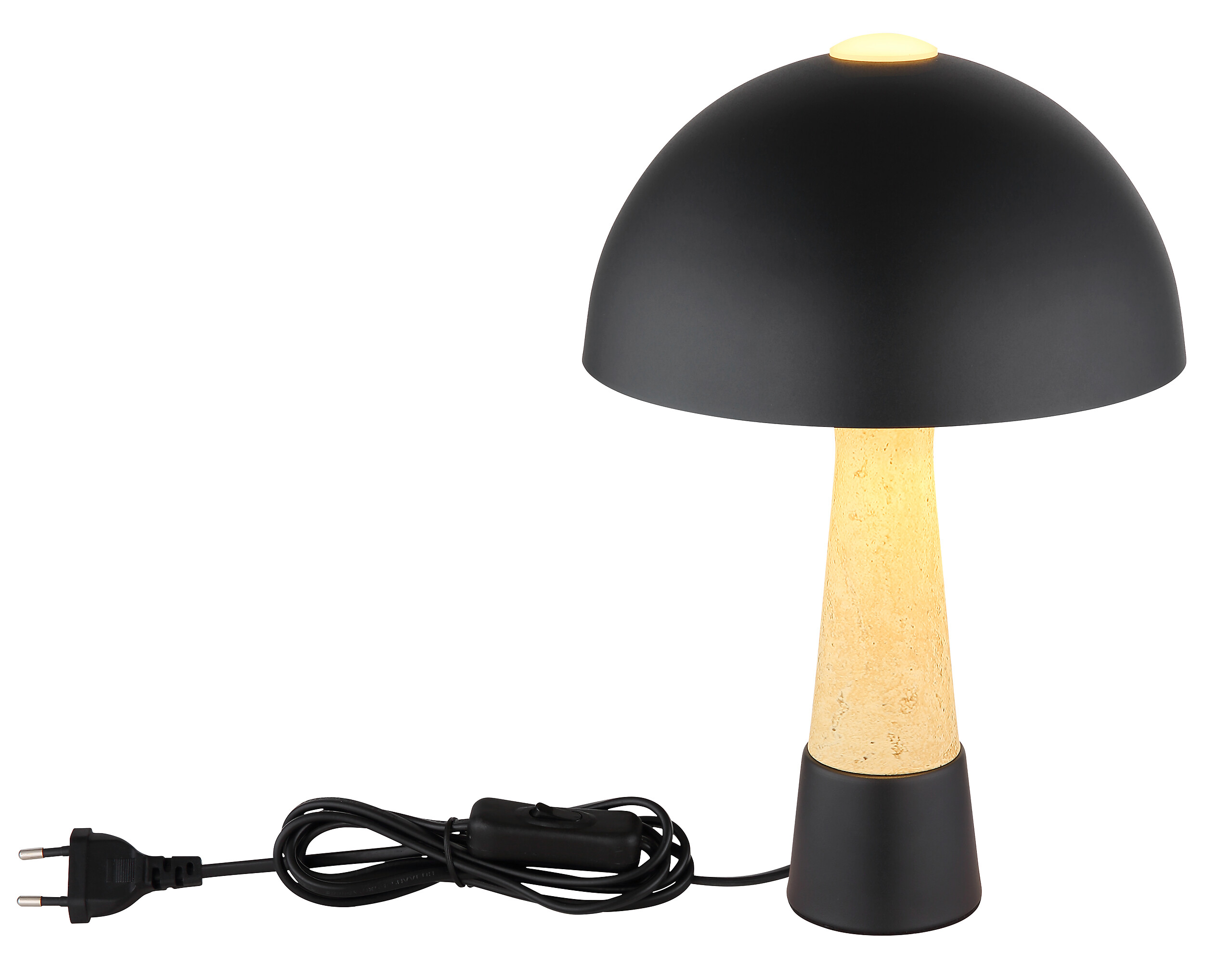 GLOBO Tischleuchte mattschwarz Metall H/D: ca. 36,5x25 cm E27 1 Brennstellen