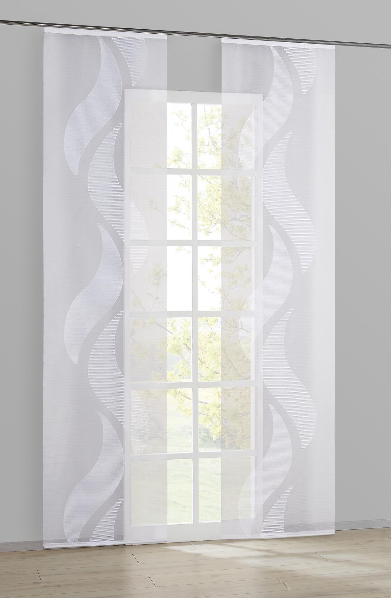 POCOline Schiebevorhang Flavio weiß B/L: ca. 60x245 cm