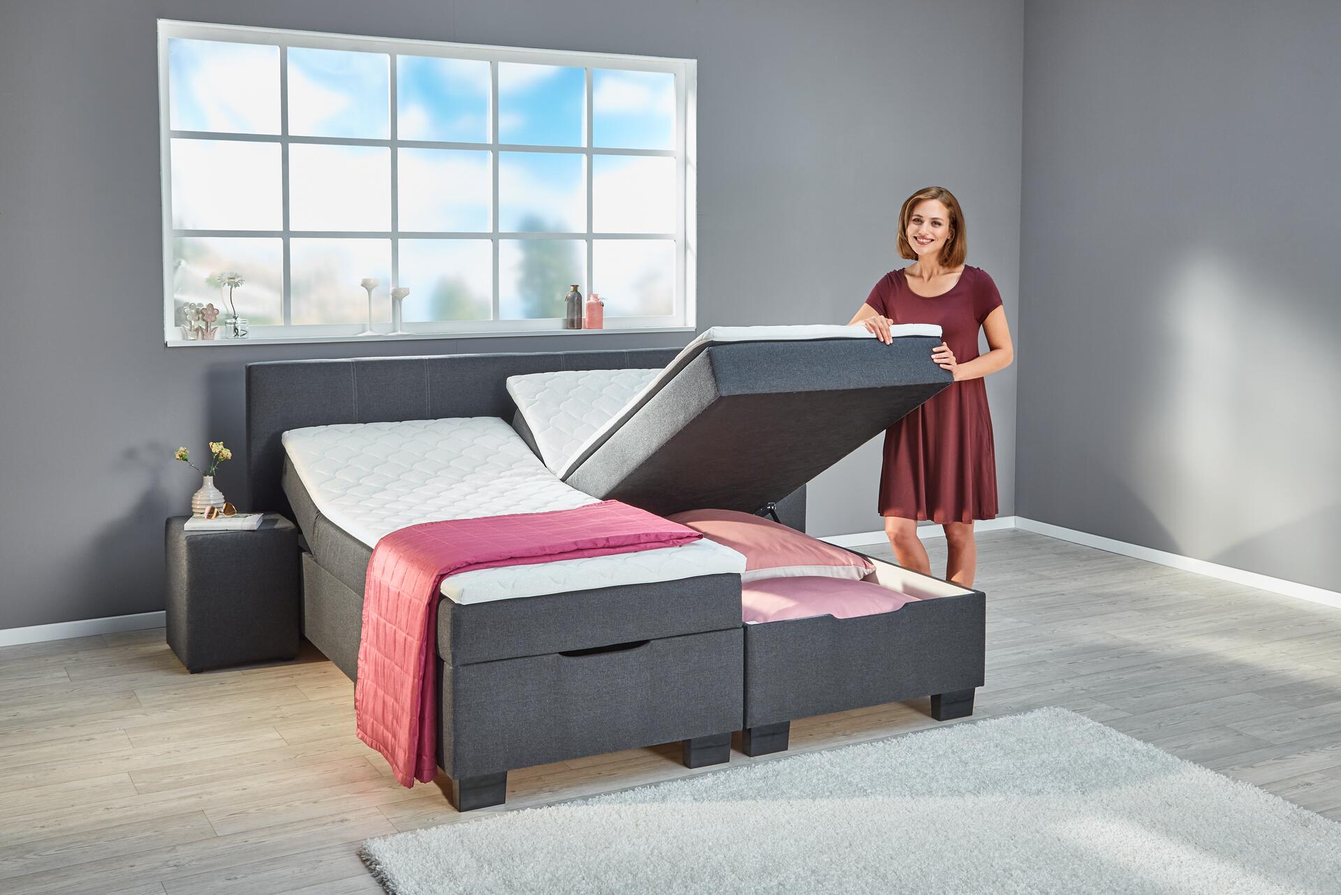 Boxbett Trevi anthrazit Liegefläche B/L: ca. 180x200 cm