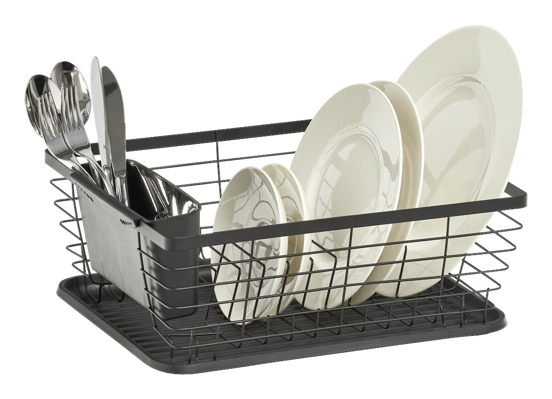 Zeller Geschirrabtropfständer schwarz Metall B/H/L: ca. 30,5x14,5x37 cm Zeller Geschirrabtropfständer schwarz Metall B/H/L: ca. 30,5x14,5x37 cm