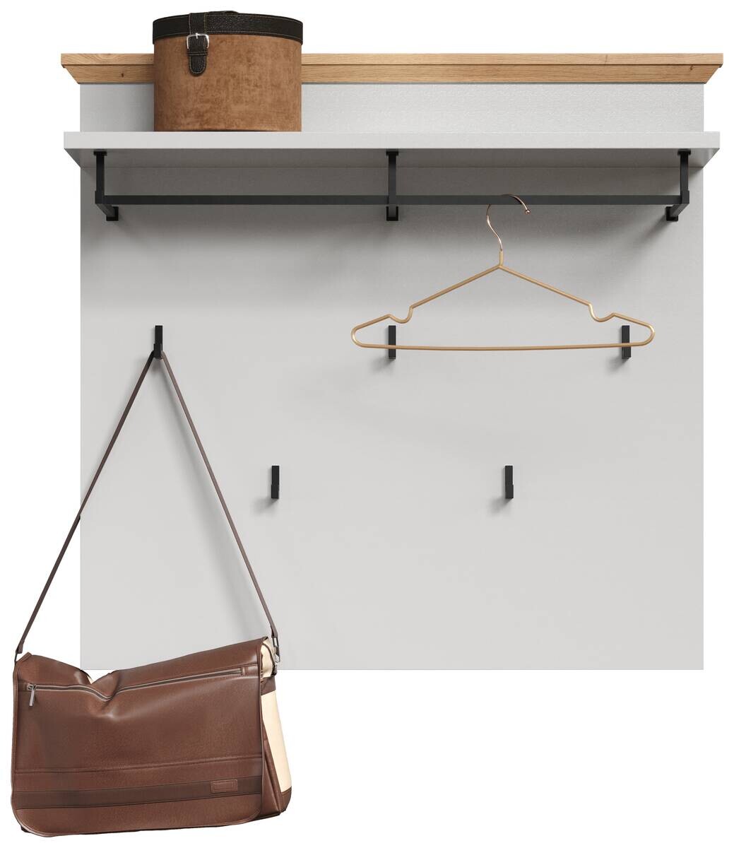 Garderobenpaneel Landside Lichtgrau Eiche Artisan Nachbildung B/H/T: ca. 91x82x27 cm