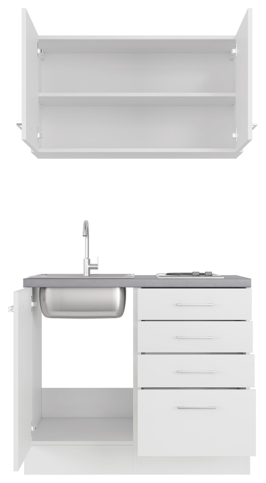 Küchenblock Vita weiß B/H/T: ca. 100x200x60 cm