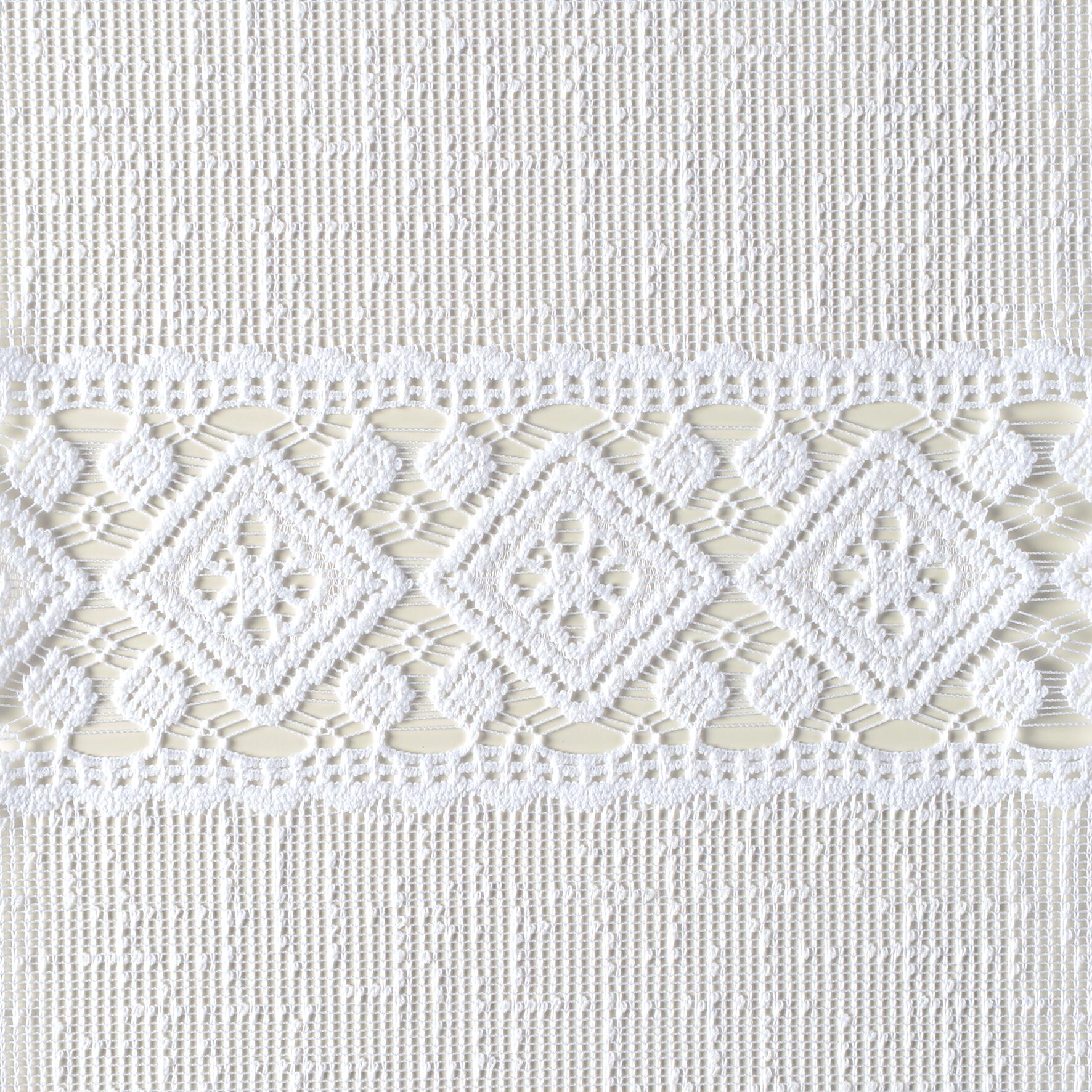 Scheibengardinen-Meterware weiß H: ca. 30 cm