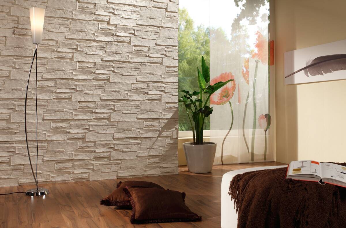 Dekorstein weiß B/L/S: ca. 50x20x2,5 cm