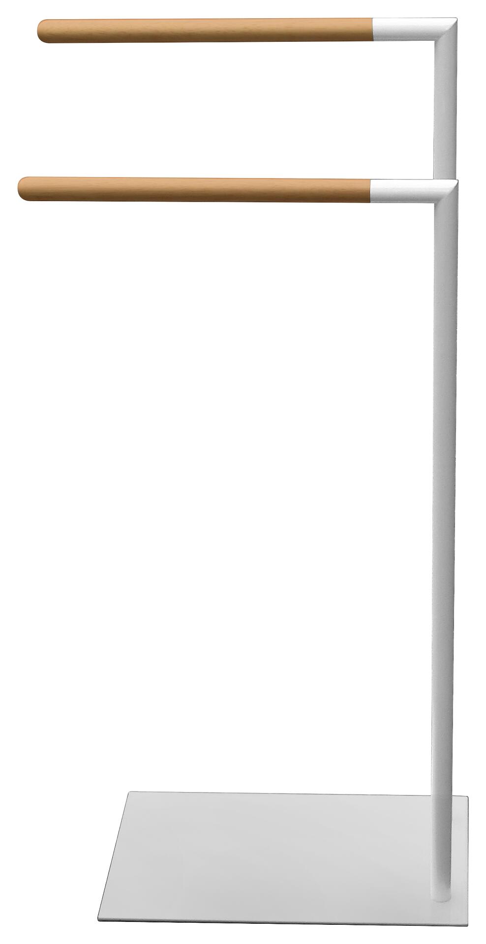 POCOline Handtuchhalter Nordic weiß braun Metall B/H/L: ca. 20x80x38 cm