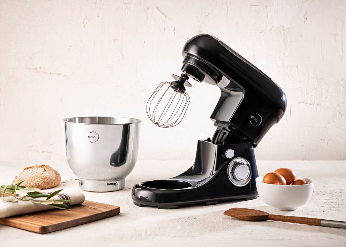 BERGNER Küchenmaschine BG-50043-BK schwarz Kunststoff Edelstahl B/H/L: ca. 23x32x39 cm ca. 5 l