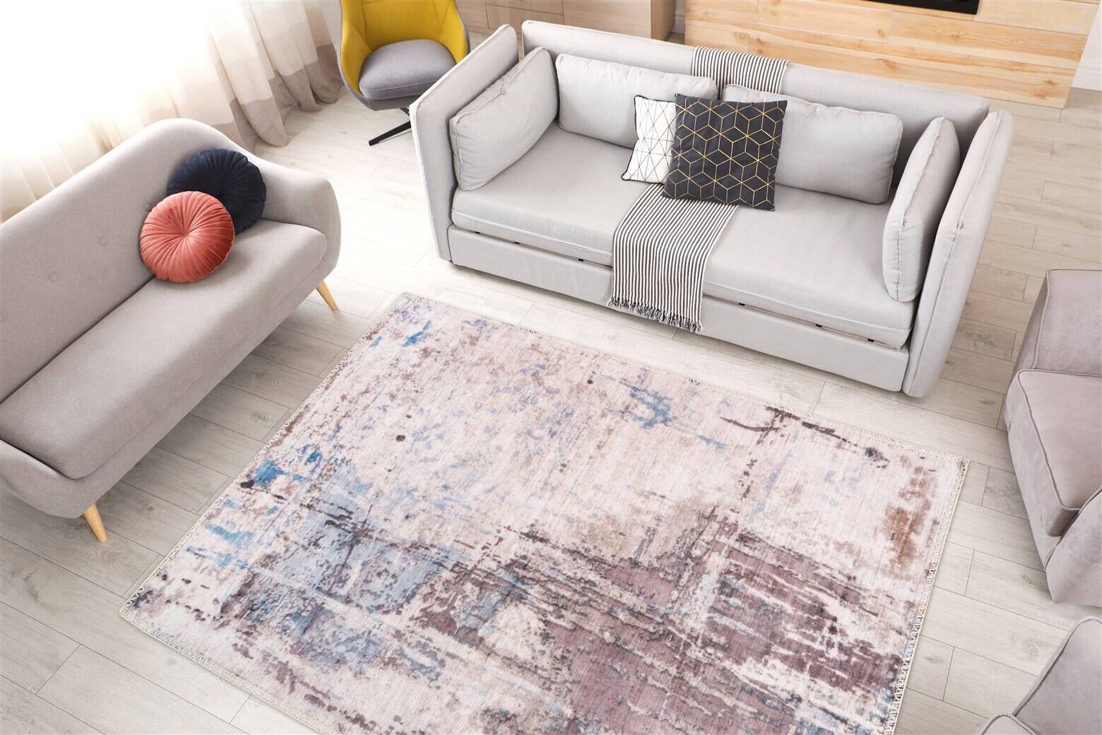 Arte Espina Flachflorteppich Peron 125 taupe B/H/L: ca. 160x0,5x230 cm