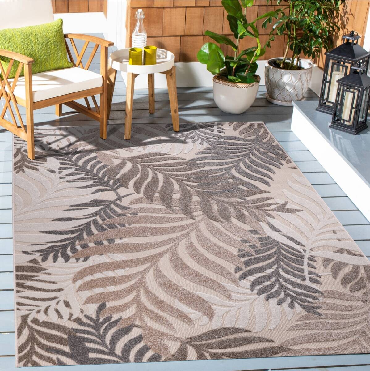 Sanat Outdoorteppich FLORAL creme B/L: ca. 120x170 cm