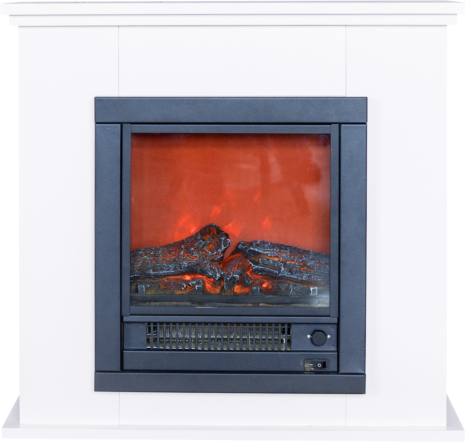 BHP Elektrischer-Kamin B992260 weiß Spanplatte Metall B/H/T: ca. 70x71x19 cm ca. 1150 W