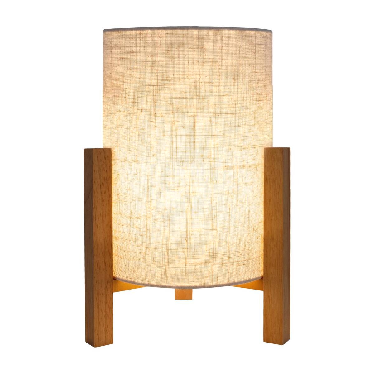 Näve Leuchten Tischleuchte 3193827 natur Textil B/H/T: ca. 22x32x22 cm E27 1 Brennstellen
