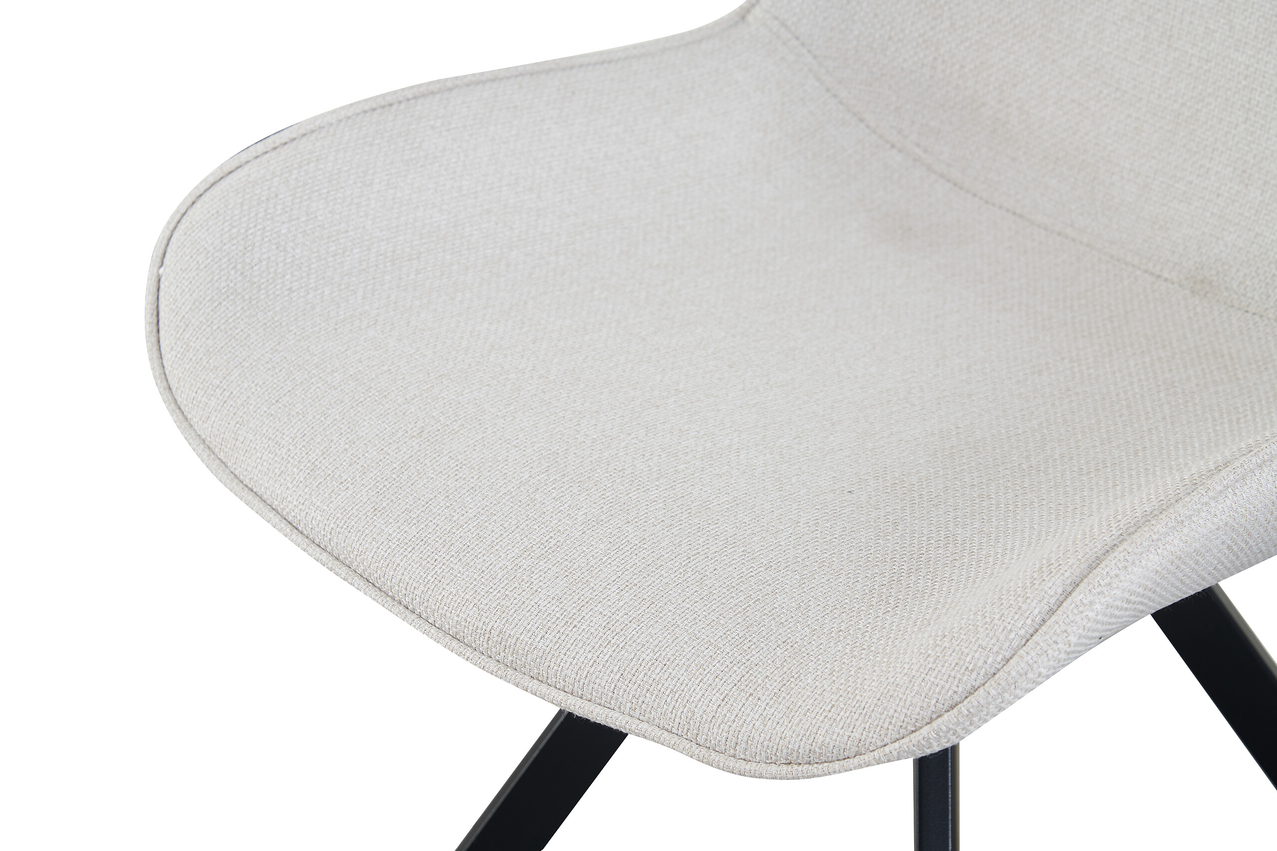 Drehstuhl EMILIA, 2er Set creme Webstoff B/H/T: ca. 52x85x61 cm