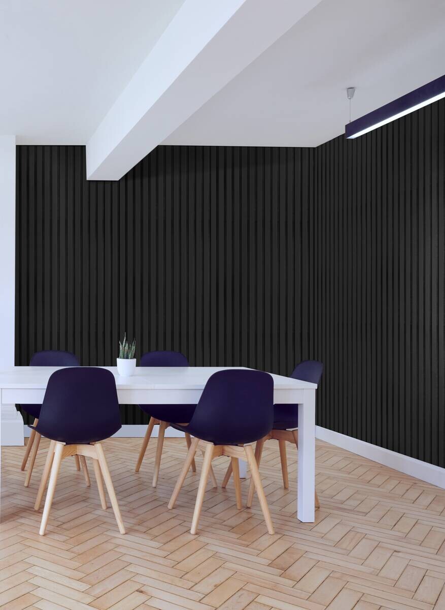 Akustikpaneel mattschwarz L/B/H: ca. 1,9x56,1x240 cm pro Stück