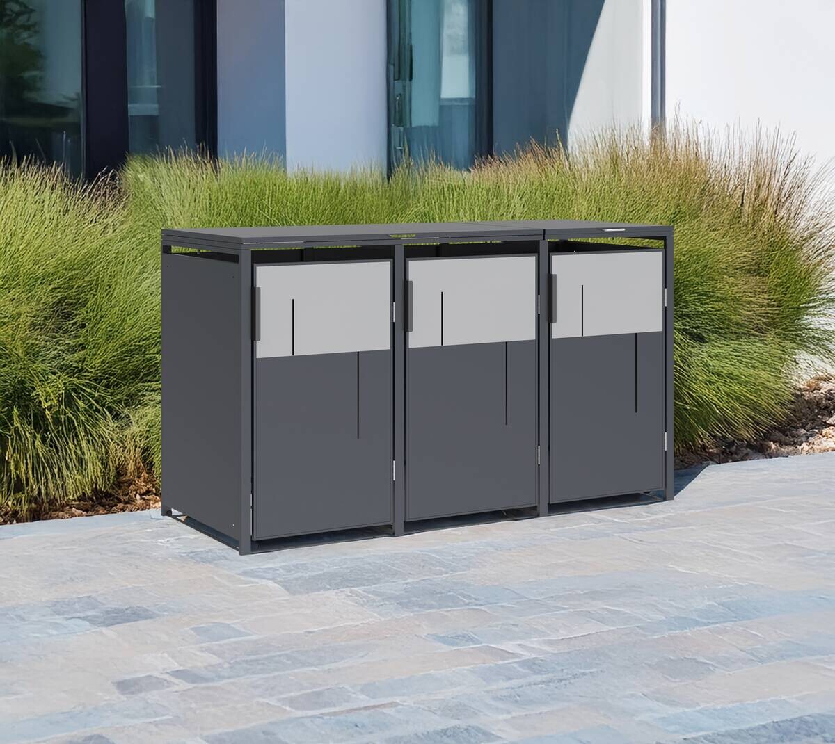Westmann Mülltonnenbox Tonus anthrazit B/H/L: ca. 198x116x80 cm