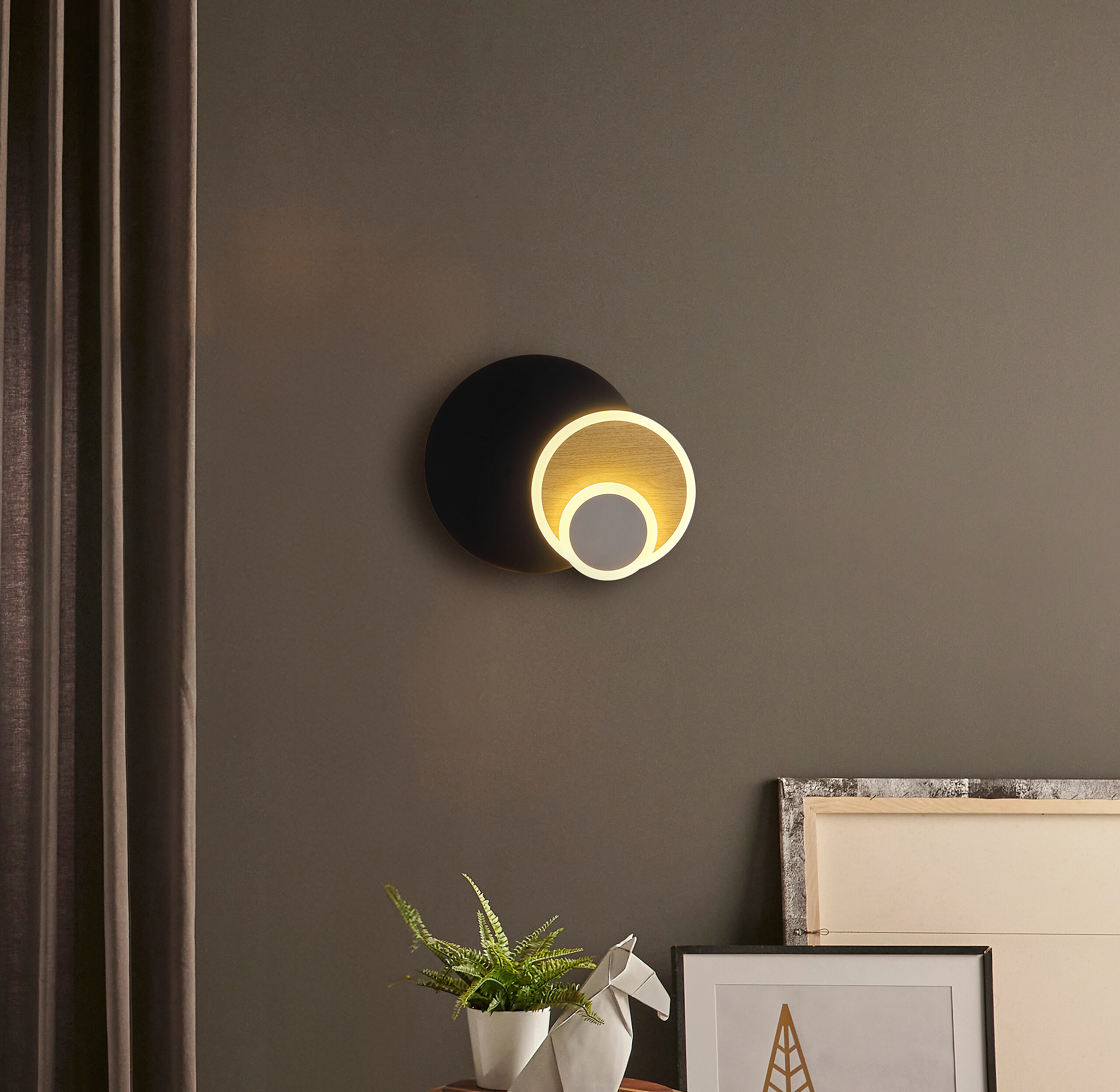 GLOBO Wandleuchte Metall B/H/L: ca. 7,5x25x25 cm