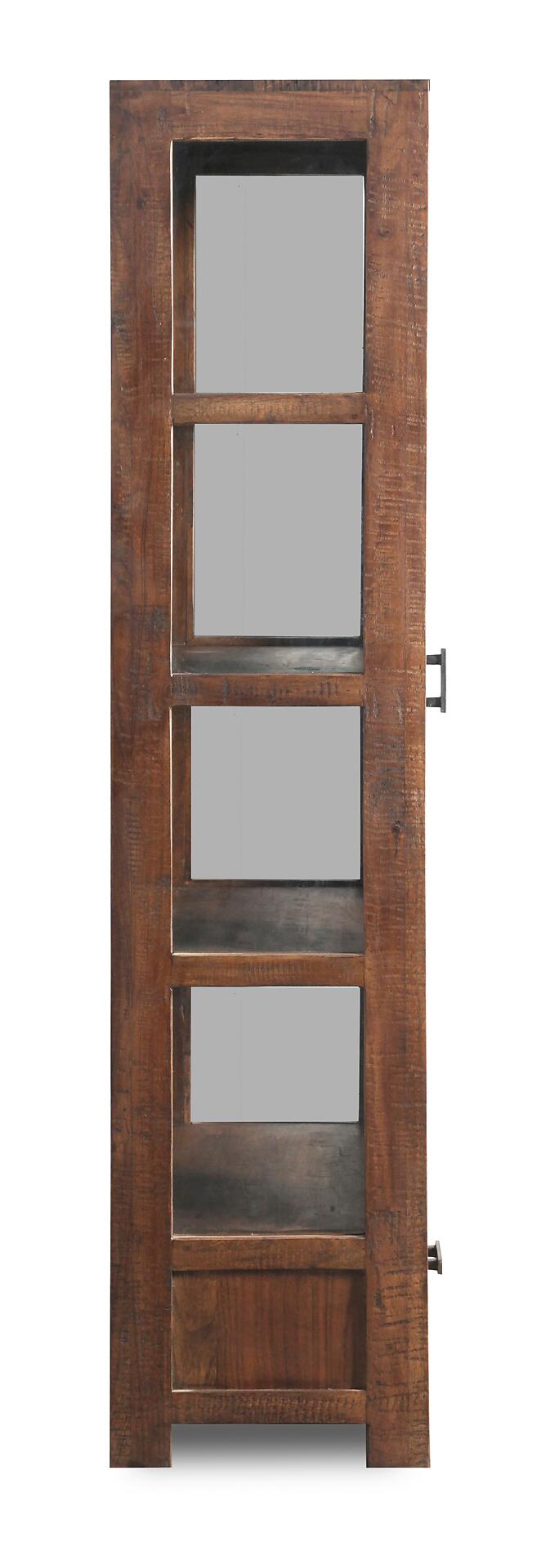 Vitrine Genua Akazie dunkel B/H/T: ca. 50x175x40 cm
