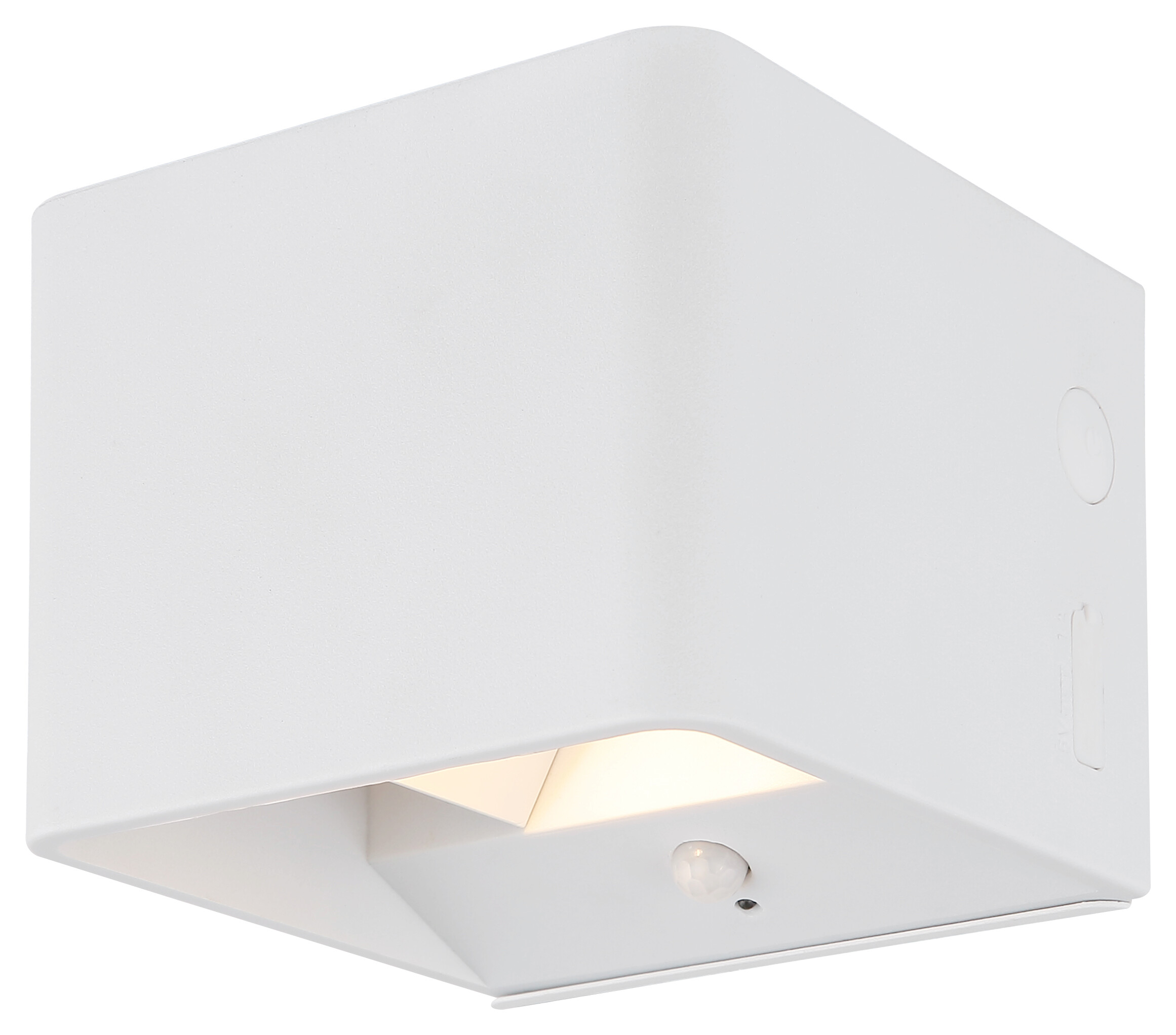 GLOBO LED-Wandleuchte klar weiß PVC Metall Kunststoff B/H/L: ca. 10,1x8x10,2 cm 1 Brennstellen