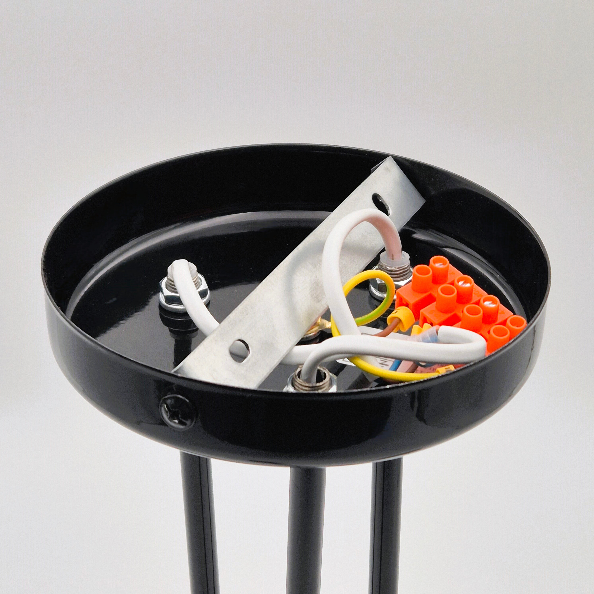 Lamkur Deckenleuchte schwarz Stahl B/H/L: ca. 55x45x55 cm E27 3 Brennstellen