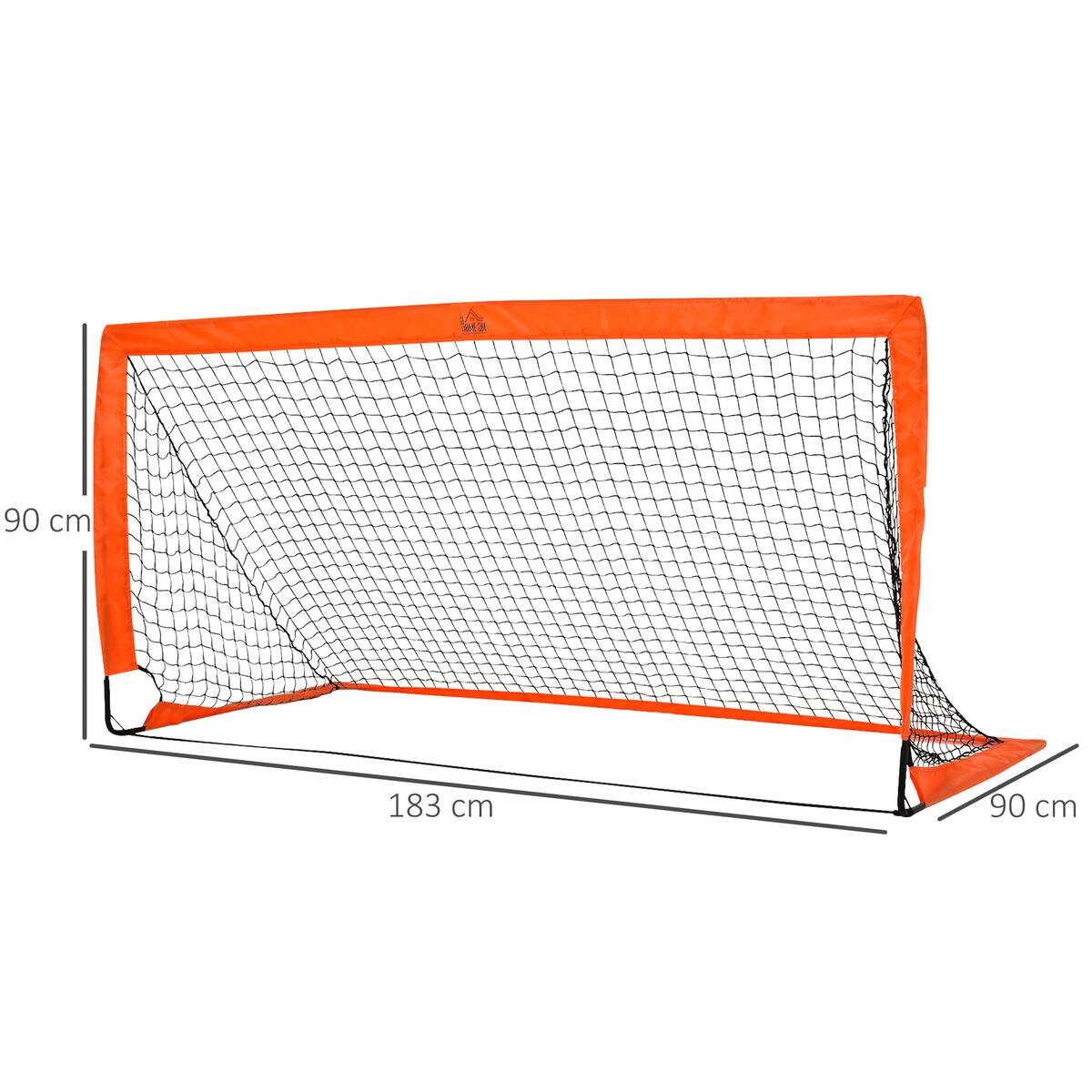 HOMCOM Fußballtor orange Metall B/H/L: ca. 90x90x183 cm