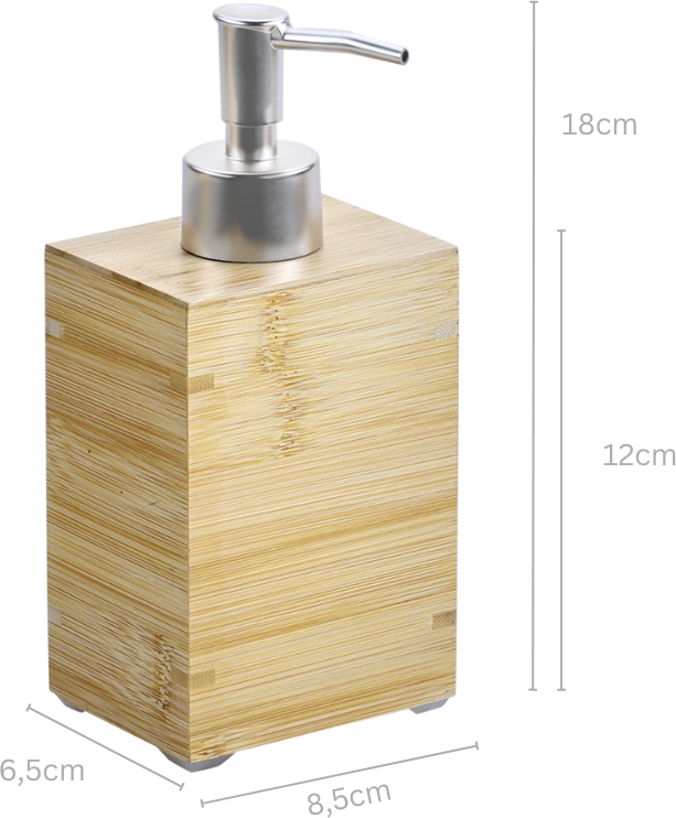 Kesper Seifenspender natur Bambus B/H/L: ca. 6,5x18x8,5 cm