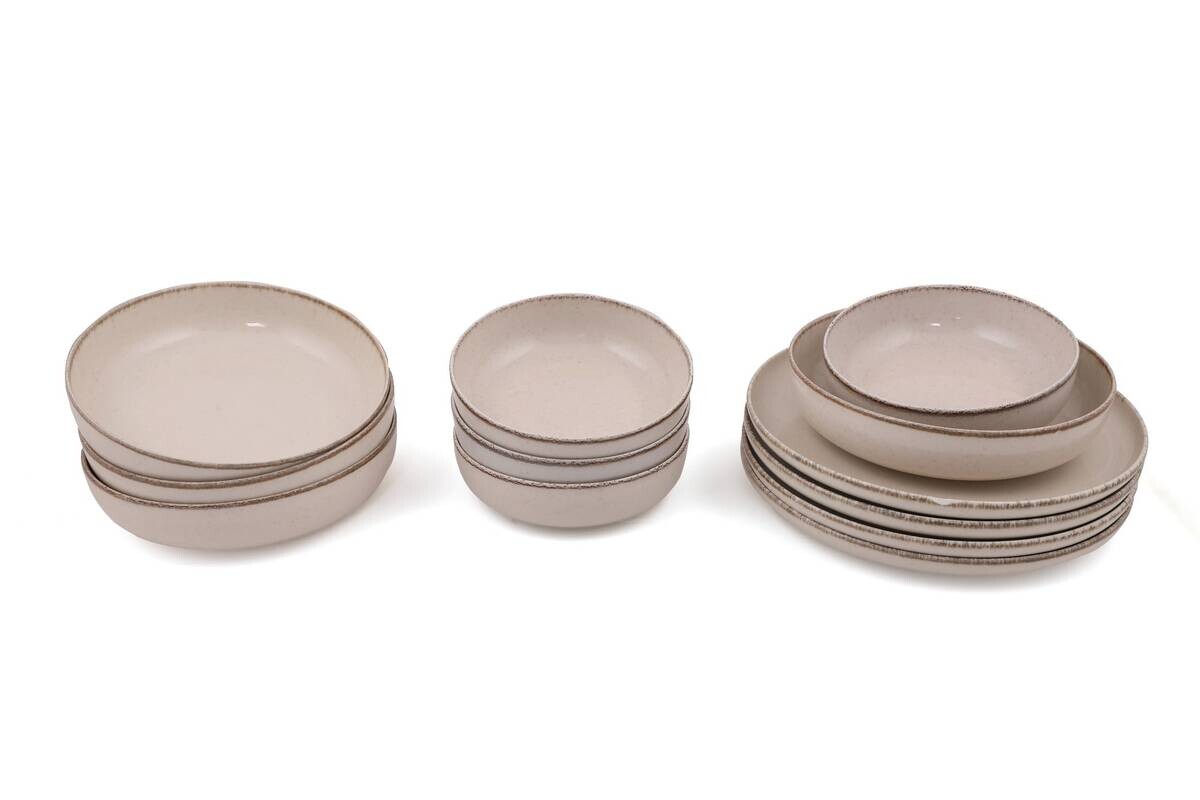 HermiaConcept Tafelservice Nairobi creme Porzellan 12 tlg.