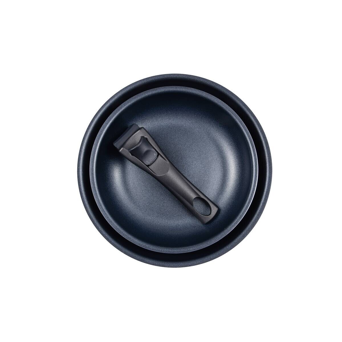 BERGNER Pfannenset Click & cook schwarz Aluminium 3 tlg.