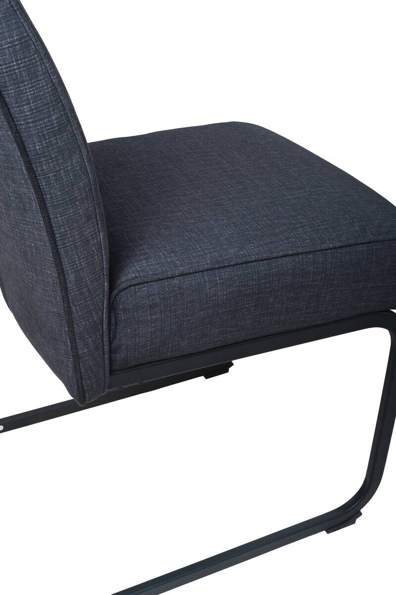 Schwingstuhl Canberra anthrazit schwarz Samtoptik Metall