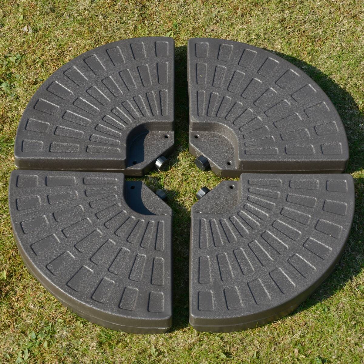 Outsunny Schirmständer kaffee Kunststoff B/H/L: ca. 100x10,5x100 cm