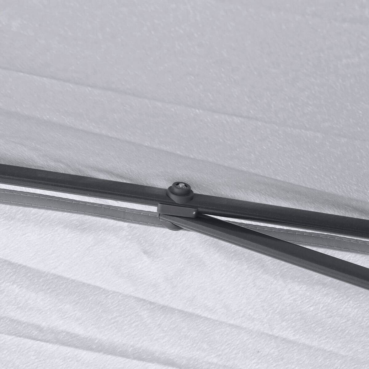 Outsunny Pavillon grau Metall B/H/L: ca. 330x288x330 cm