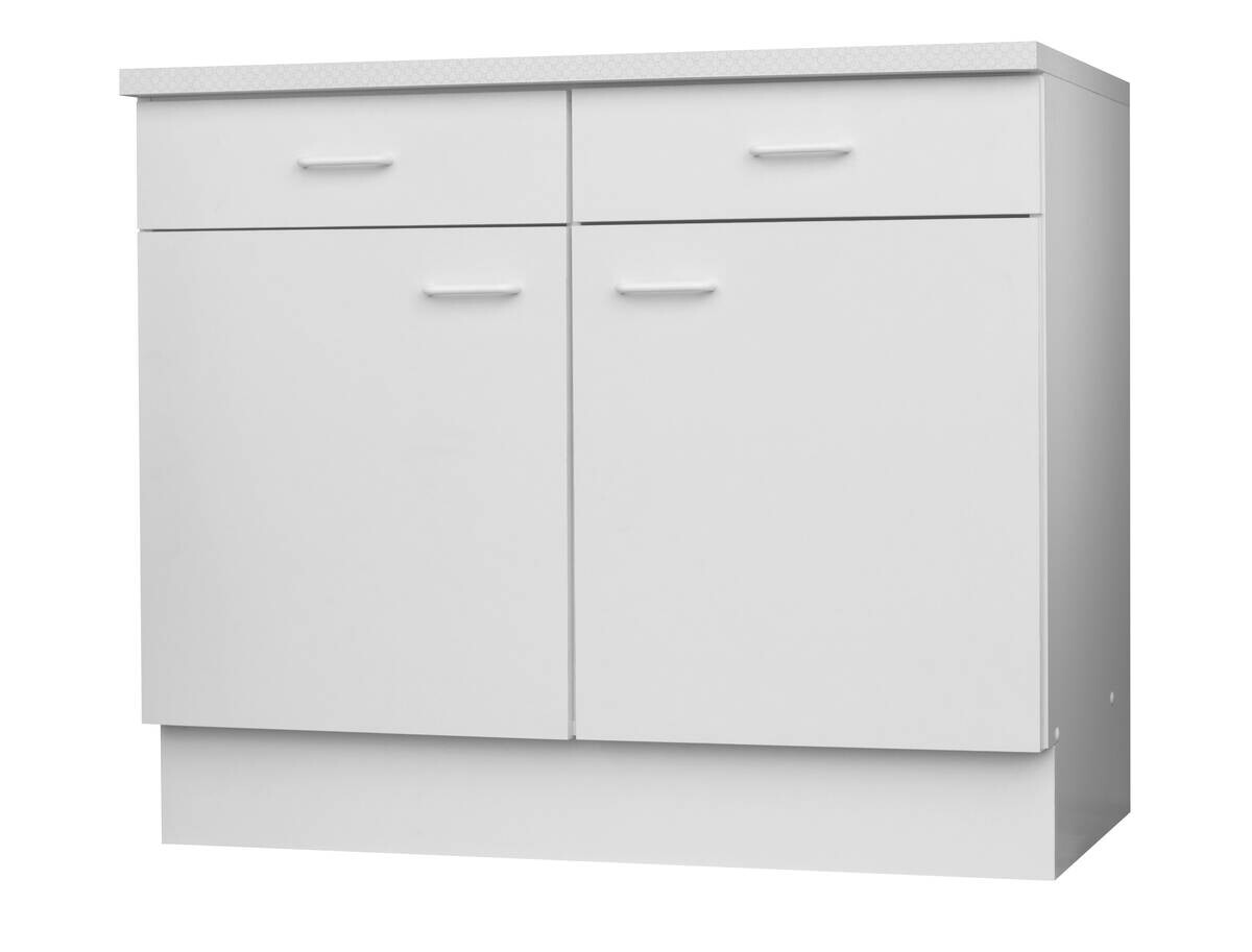 Unterschrank weiß matt B/H/T: ca. 100x85x50 cm Unterschrank weiß matt B/H/T: ca. 100x85x50 cm