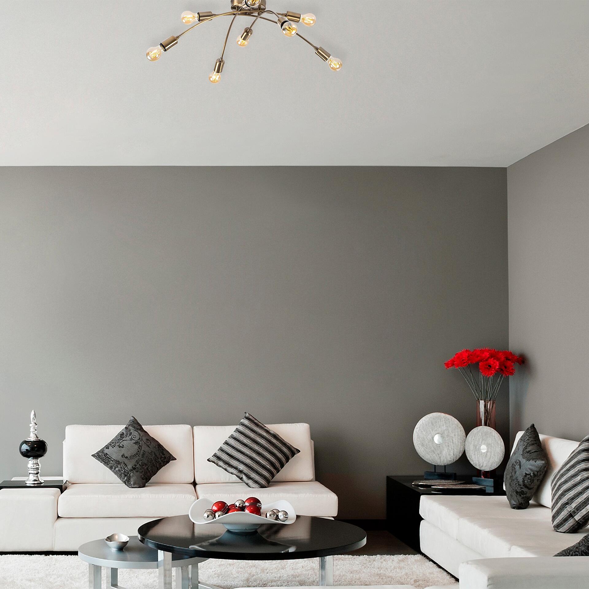 Opviq Deckenleuchte Banana-1152 Metall B/H/T/L/D: ca. 79x26x79x79x79 cm E27 8 Brennstellen