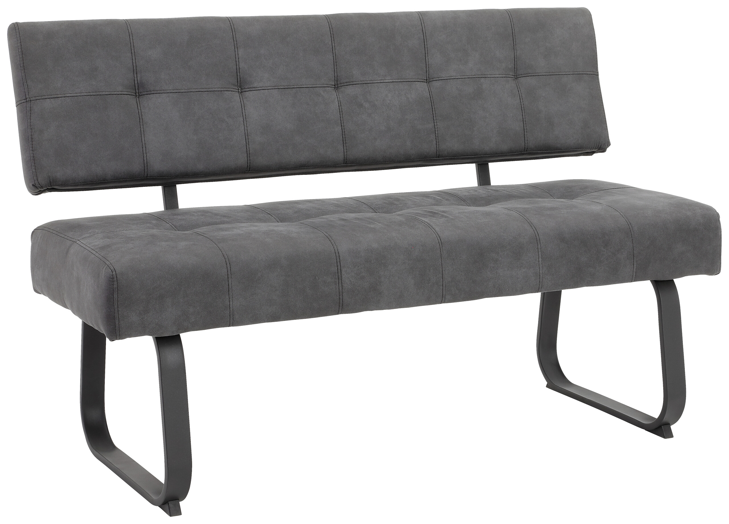 Essgruppe Luise I Eiche anthrazit Microfaser B/H/T: ca. 160x76x80 cm