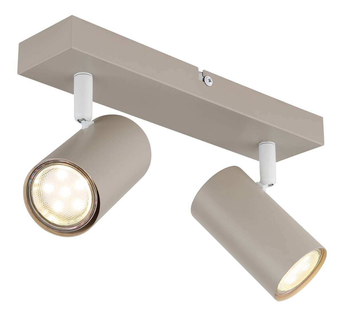 GLOBO Spot sand weiß Metall B/H/L: ca. 26x6x12 cm GU10 2 Brennstellen