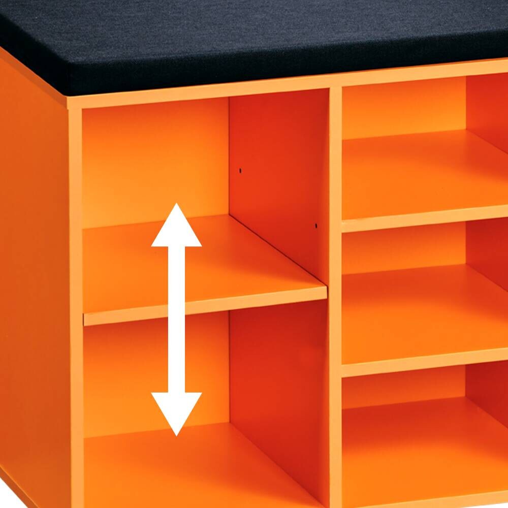 Kesper Schuhregal orange Spanplatte B/H/T: ca. 103,5x48x29,5 cm